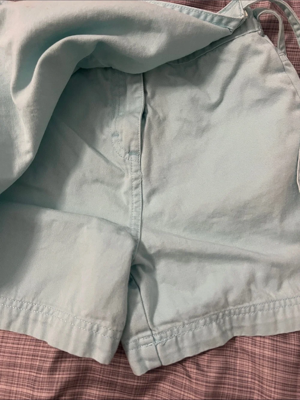 Olive Green and Light Blue kids Casual Skorts-